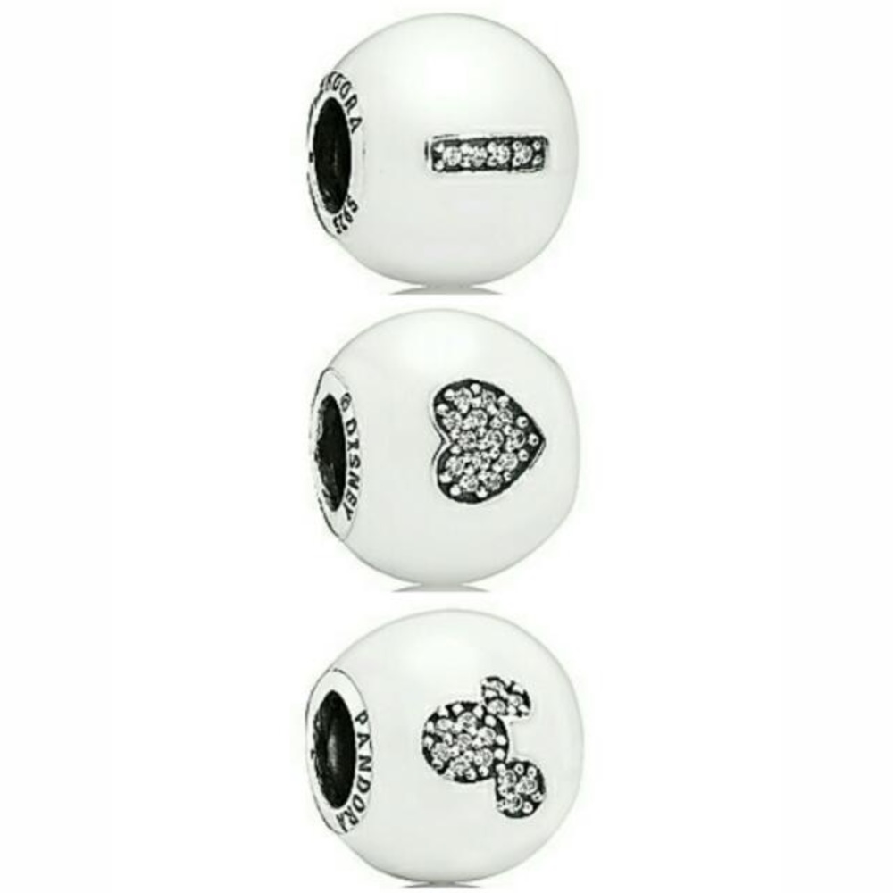 1 DAY SALE I heart Mickey Disney Pandora Charm
